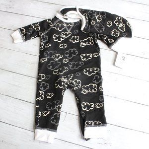 Lullaby Lane Baby Boy's Coverall Romper Outfit Bib Set Size 0-3 Months